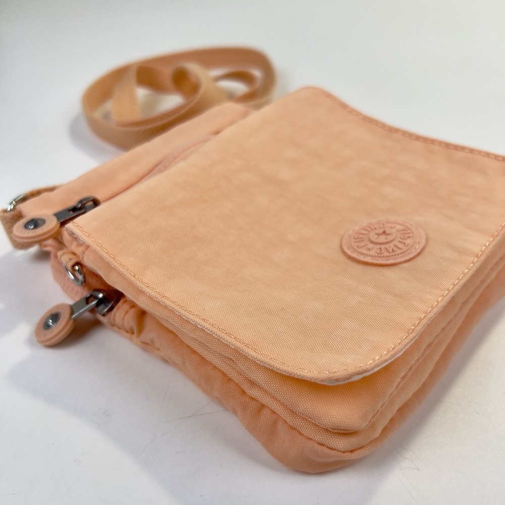 Kipling El Dorado Crossbody Purse Apricot Mini Organizer Bag